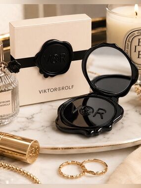 Viktor & Rolf Black Compact Mirror | Vanity / Purse Mirror | Box Included